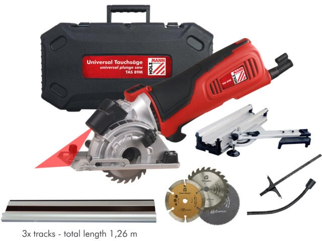 HOLZMANN TAS89M Mini Plunge Saw, 600 W / 89 mm