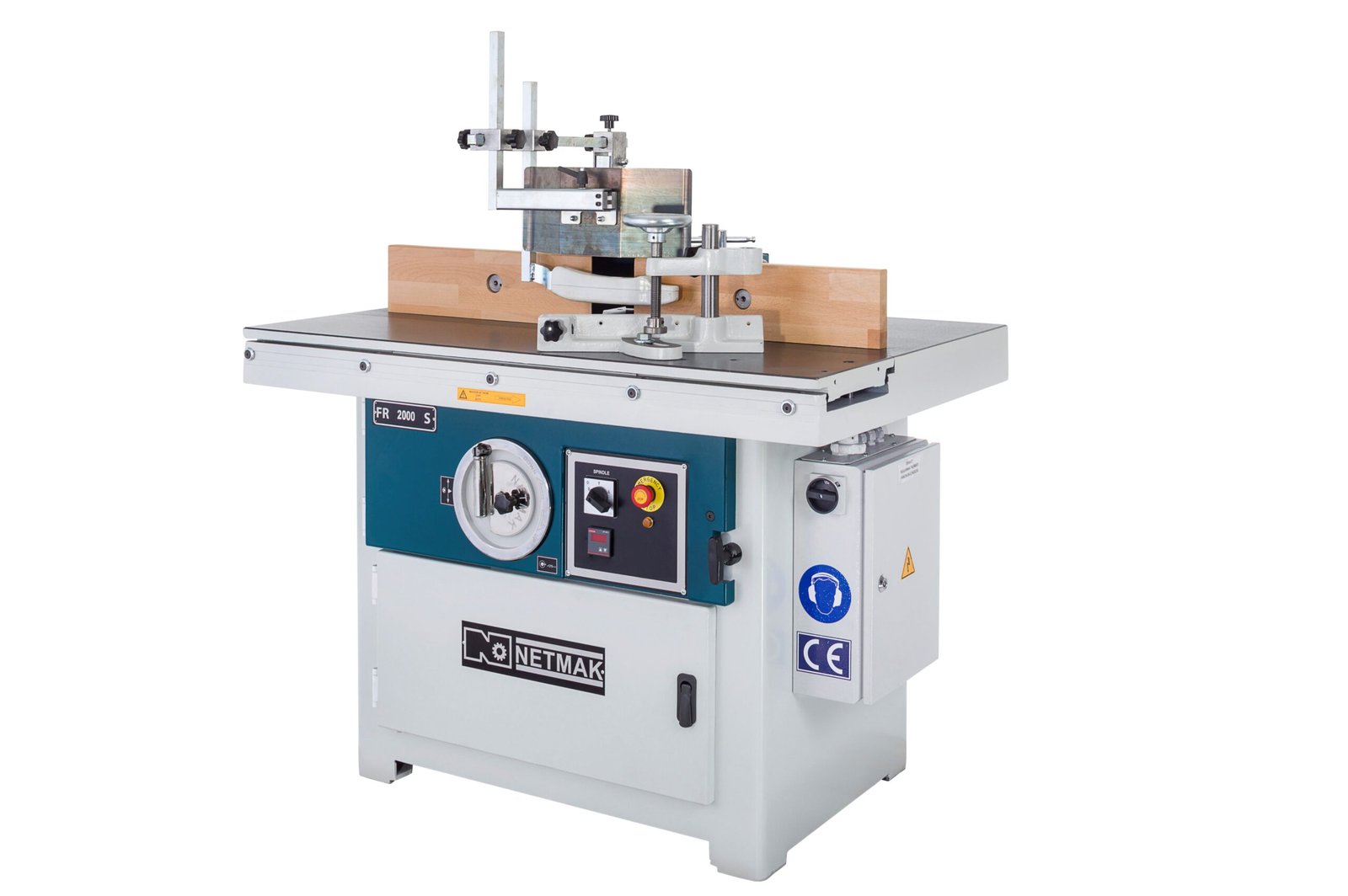 FR 2000 S Arabalı Freze Makinası — NETMAK FR 2000 S Sliding Table Spindle Moulder