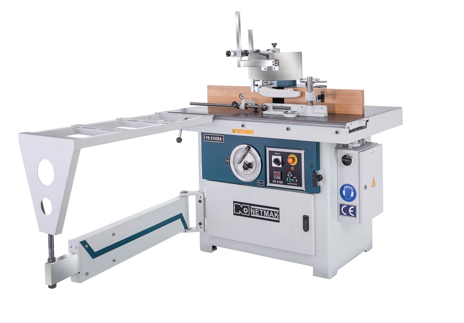 FR 2100 SA Takviye Arabalı Freze Makinası — NETMAK FR 2100 SA Reinforced Carriage Spindle Moulder
